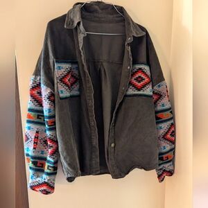 Aztec corduroy outerwear